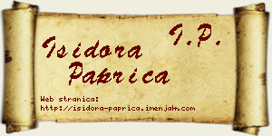 Isidora Paprica vizit kartica